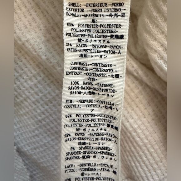 Free People Sweetest Thing White Embroidered Lace shirt Cottagecore romantic M - Picture 10 of 11